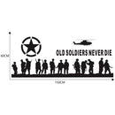 2 PCS/Set D-84 Old Soldiers Pattern Car Modified Decorative Sticker(Black)