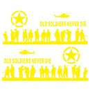 2 PCS/Set D-84 Old Soldiers Pattern Car Modified Decorative Sticker(Yellow)