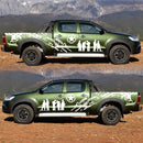2 PCS/Set D-123 Soldiers Pattern Car Modified Decorative Sticker(White)