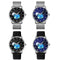 SKMEI 9283 Stainless Steel Buckle Glass Mirror Waterproof Quartz Watch, Shape:Steel Belt(Blue)