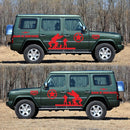 2 PCS/Set D-135 Band of Brothers Pattern Car Modified Decorative Sticker(Red)