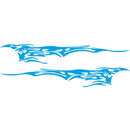 2 PCS/Set D-144 Fire Element Pattern Car Modified Decorative Sticker(Blue)