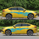 2 PCS/Set D-144 Fire Element Pattern Car Modified Decorative Sticker(Blue)