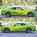 2 PCS/Set D-144 Fire Element Pattern Car Modified Decorative Sticker(Yellow)
