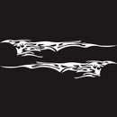 2 PCS/Set D-144 Fire Element Pattern Car Modified Decorative Sticker(White)