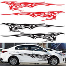 2 PCS/Set D-144 Fire Element Pattern Car Modified Decorative Sticker(Black)