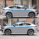 2 PCS/Set D-178 Waistline Pattern Car Modified Decorative Sticker(Blue)