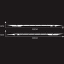 2 PCS/Set D-178 Waistline Pattern Car Modified Decorative Sticker(White)
