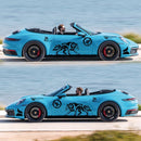 2 PCS/Set D-180 Wolf Totem Pattern Car Modified Decorative Sticker(Black)