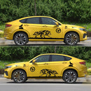 2 PCS/Set D-180 Wolf Totem Pattern Car Modified Decorative Sticker(Black)