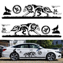 2 PCS/Set D-180 Wolf Totem Pattern Car Modified Decorative Sticker(Black)