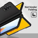 For Samsung Galaxy Z Fold4 Macaron Hinge Phone Case with Stylus Pen Fold Edition & Protective Film(Black)