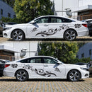 2 PCS/Set D-251 Butterfly Love Flowers Pattern Car Modified Decorative Sticker(Black)