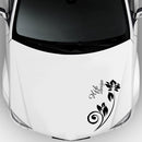 2 PCS/Set D-251 Butterfly Love Flowers Pattern Car Modified Decorative Sticker(Black)