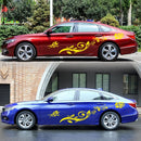 2 PCS/Set D-251 Butterfly Love Flowers Pattern Car Modified Decorative Sticker(Yellow)
