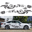 2 PCS/Set D-251 Butterfly Love Flowers Pattern Car Modified Decorative Sticker(Blue)