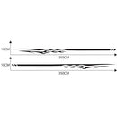 2 PCS/Set D-280 Flame Streak Pattern Car Modified Decorative Sticker(Black)