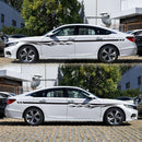 2 PCS/Set D-280 Flame Streak Pattern Car Modified Decorative Sticker(Black)