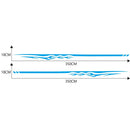 2 PCS/Set D-280 Flame Streak Pattern Car Modified Decorative Sticker(Blue)