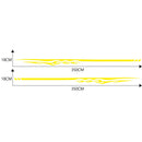 2 PCS/Set D-280 Flame Streak Pattern Car Modified Decorative Sticker(Yellow)