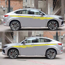 2 PCS/Set D-280 Flame Streak Pattern Car Modified Decorative Sticker(Yellow)