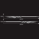 2 PCS/Set D-280 Flame Streak Pattern Car Modified Decorative Sticker(White)