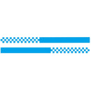 2 PCS/Set D-282 Waistline Pattern Car Modified Decorative Sticker(Blue)