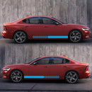 2 PCS/Set D-282 Waistline Pattern Car Modified Decorative Sticker(Blue)