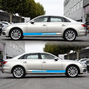 2 PCS/Set D-282 Waistline Pattern Car Modified Decorative Sticker(Blue)