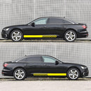 2 PCS/Set D-282 Waistline Pattern Car Modified Decorative Sticker(Yellow)