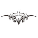 D-299 Skull Pattern Car Modified Hood Decorative Sticker(Black)