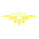 D-299 Skull Pattern Car Modified Hood Decorative Sticker(Yellow)