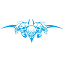 D-299 Skull Pattern Car Modified Hood Decorative Sticker(Blue)