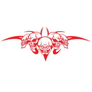 D-299 Skull Pattern Car Modified Hood Decorative Sticker(Red)