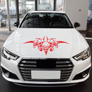 D-299 Skull Pattern Car Modified Hood Decorative Sticker(Red)