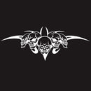 D-299 Skull Pattern Car Modified Hood Decorative Sticker(White)