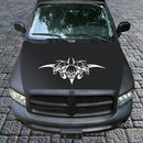 D-299 Skull Pattern Car Modified Hood Decorative Sticker(White)