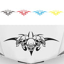 D-299 Skull Pattern Car Modified Hood Decorative Sticker(Blue)