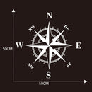 D-366 Compass Pattern Car Modified Decorative Sticker(White)