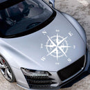 D-366 Compass Pattern Car Modified Decorative Sticker(White)