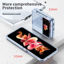 For Samsung Galaxy Z Flip4 Electroplating Transparent Phone Case(Blue)
