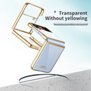 For Samsung Galaxy Z Flip4 Electroplating Transparent Phone Case(Gold)