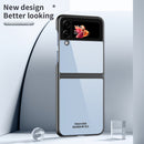 For Samsung Galaxy Z Flip4 Electroplating Transparent Phone Case(Black)