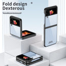 For Samsung Galaxy Z Flip4 Electroplating Transparent Phone Case(Black)