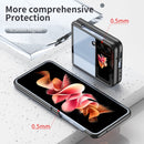 For Samsung Galaxy Z Flip4 Electroplating Transparent Phone Case(Black)