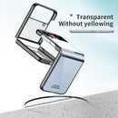 For Samsung Galaxy Z Flip4 Electroplating Transparent Phone Case(Black)