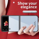 For Samsung Galaxy Z Flip4 Electroplating Transparent Phone Case(Black)