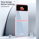 For Samsung Galaxy Z Flip4 Electroplating Transparent Phone Case(Rose Gold)