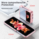 For Samsung Galaxy Z Flip4 Electroplating Transparent Phone Case(Rose Gold)