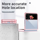 For Samsung Galaxy Z Flip4 Electroplating Transparent Phone Case(Rose Gold)